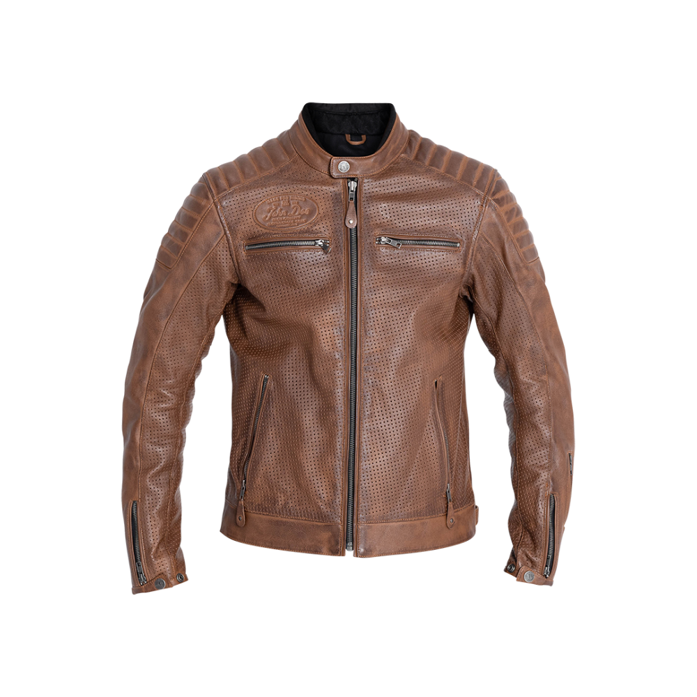 John Doe Leather Jacket Storm Tobacco 咖