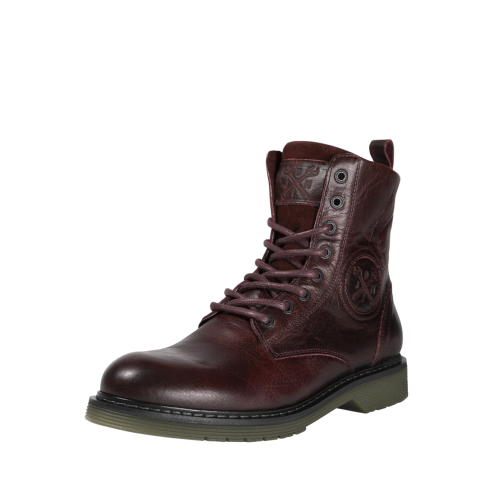 Sixty Bordeaux 休閒款 車靴 雕花紅棕
